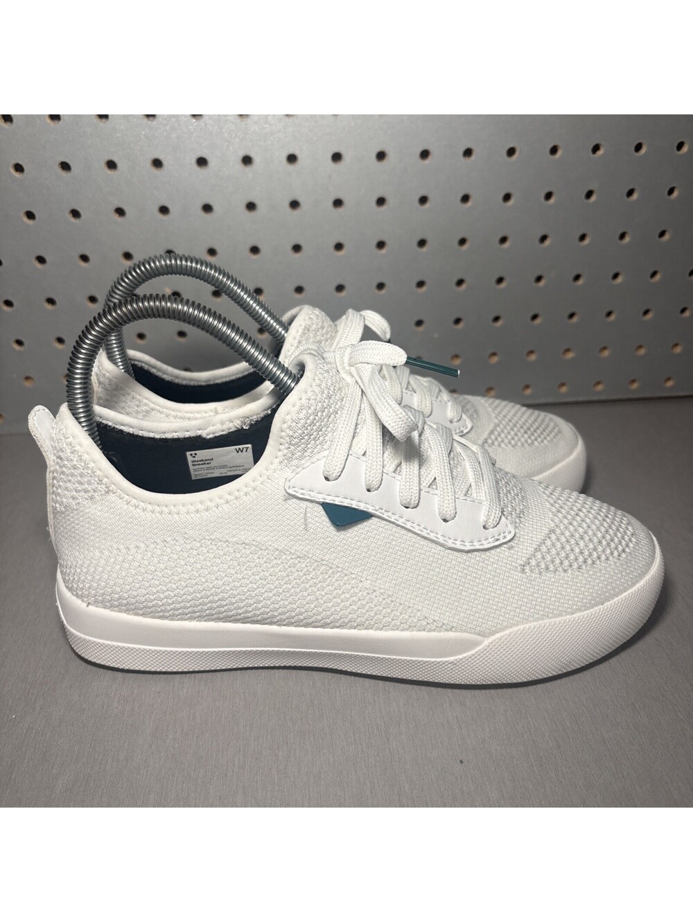Vessi Weekend Sneaker Womens Size 7 Waterproof Shoes White Marble Knit Walking